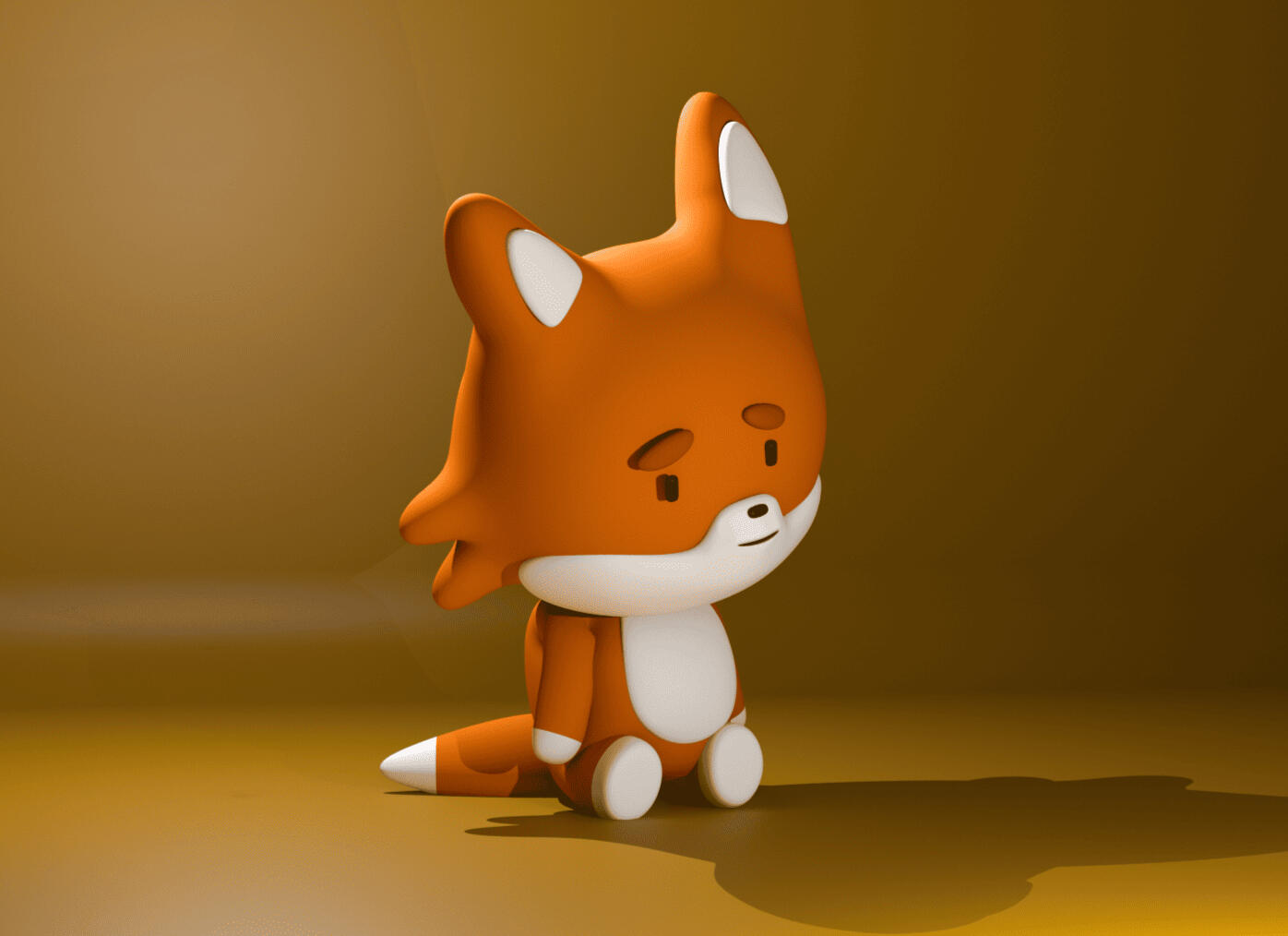 Misters Lapsiņš Cute 3D Fox Character Rig 3D view Animation 1 Animation 2