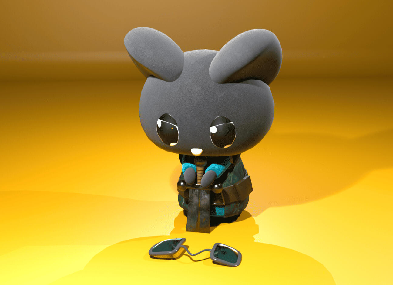 Pīcuks 3D Cat Character Rig – With sharp killer instinct 3D view Animation 1